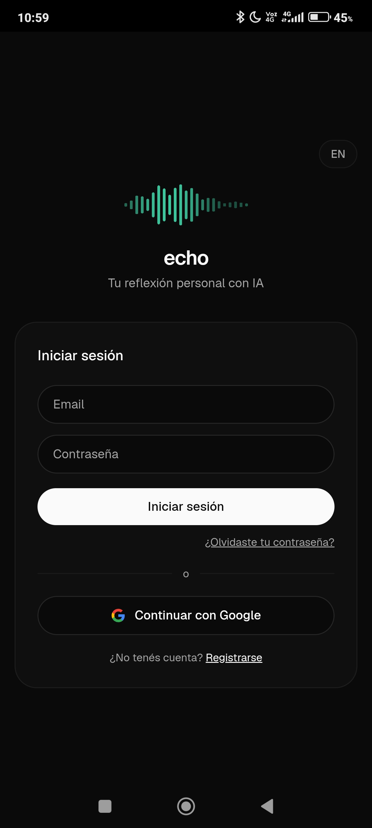 Login, echo, tu reflexión personal con IA