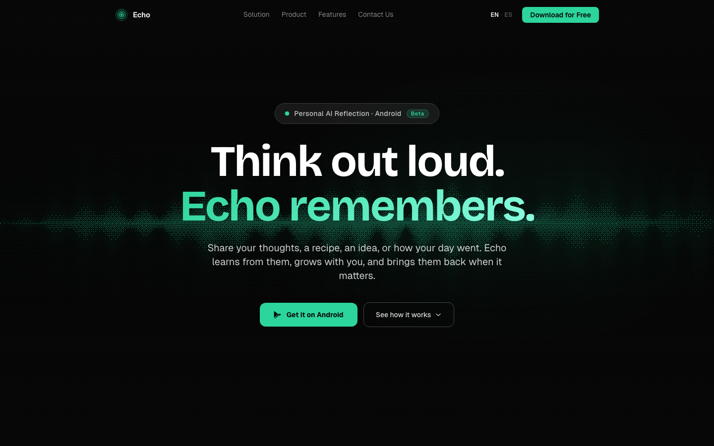 Echo live site preview